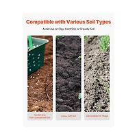 Sugift Post Hole Digger Heavy Duty Wood Handle for Gardening