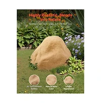 Sugift Faux Rock Cover Outdoor Fake Rock Well Pump Cover Realistic Texture Lightweight