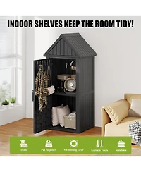 Decksplore Outdoor Upgraded sturdy storage cabinet,Reinforced base,Suitable for all-weather use,Perfect gardens, patios, and lawns