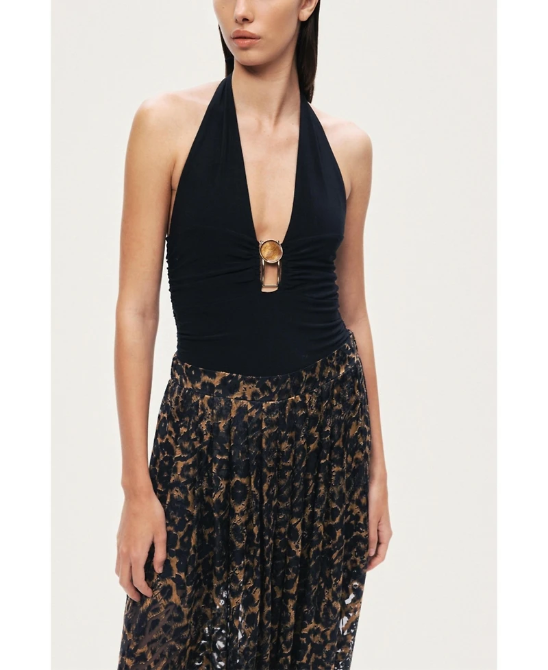 Nocturne Women's Printed Relaxed Balloon Leg Pants