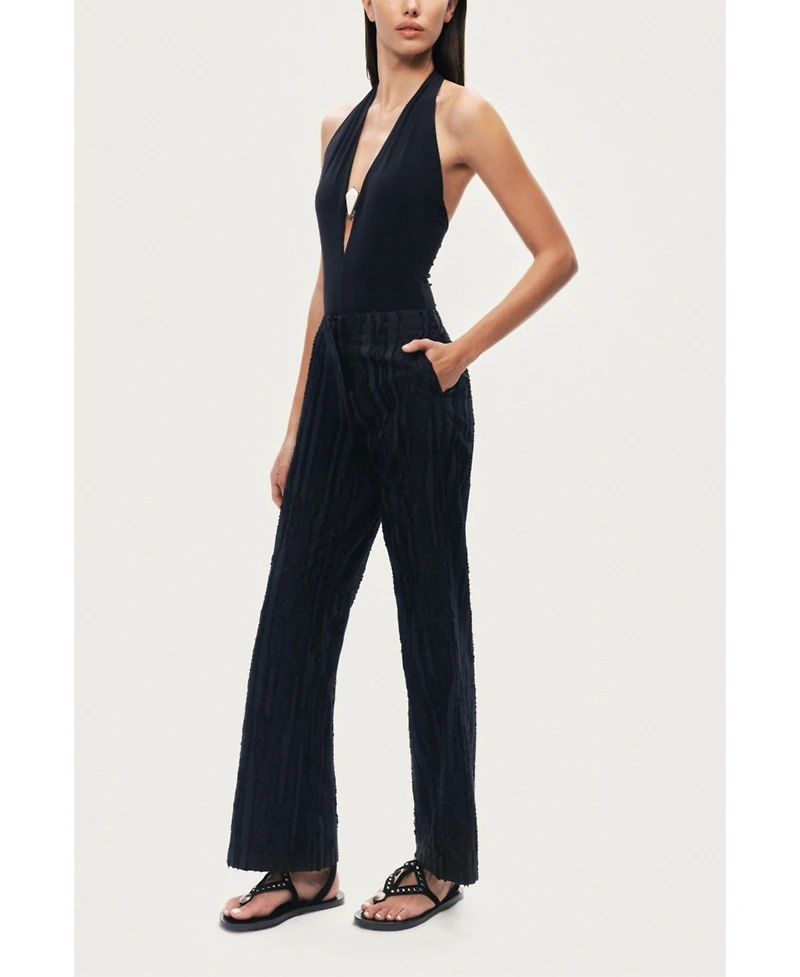 Nocturne Women's Textured Relaxed-Fit Pants