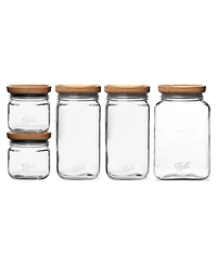 Ball Stack and Store Glass Mason Jars with Wood Lids