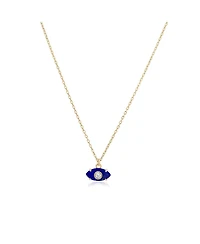 The Lovery Lapis Evil Eye Necklace 14K Gold-Plated Sterling Silver