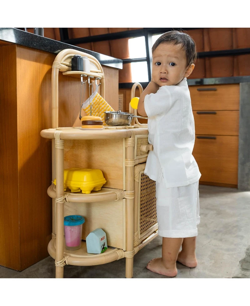 Momiji Dreamer Handcrafted Rattan Play Kitchen