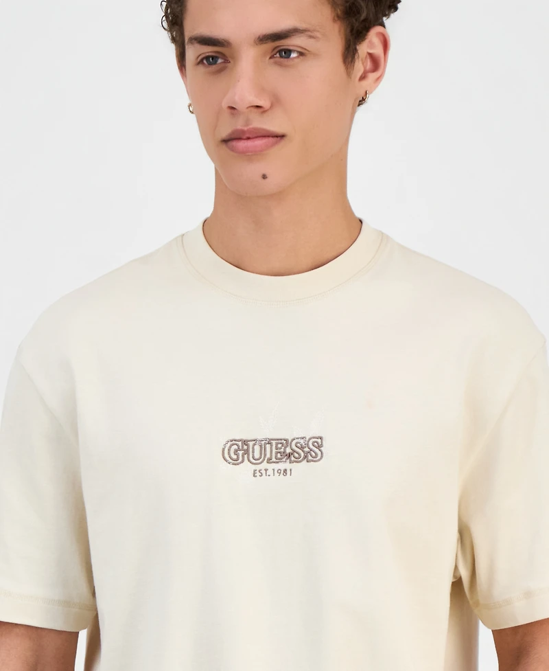 Guess Men's Small Logo Embroidery T-Shirt