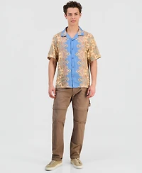 Guess Men's Napa Linen Casa Blanca Short-Sleeve Shirt