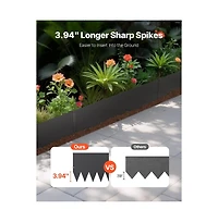 Sugift Steel Landscape Edging 4 Pack 40 x 12 in Rust Resistant Metal
