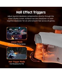 Bigbig Won Aether Bluetooth Wireless Hall Effect Controller with Smart Display for Switch, Pc, Android and iOS.