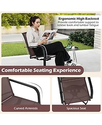 Sugift 360-Degree Swivel Patio Dining Chairs Set of 2 with High Backrest