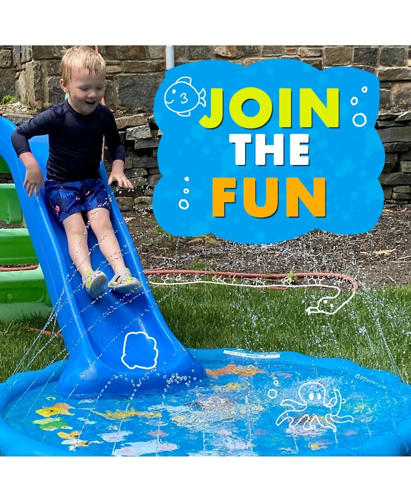 Gnuadz Splash Pad Sprinkler Pool Learning Water Toys Outdoor Play Mat