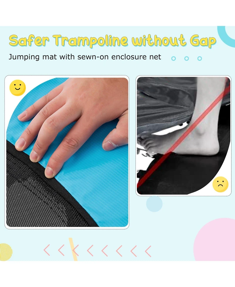 Indoor Kids Toddler Trampoline with Safety Net Mini Jump Set