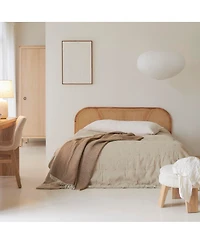 Billie headboard in rattan canework and solid mindi 200cm