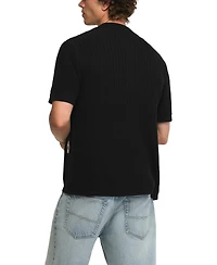 Lucky Brand Men's Flower Embroidery Crotchet Button-Down Shirt