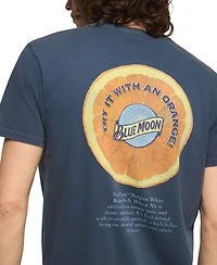 Lucky Brand Men's Blue Moon Orange Graphic T-Shirts