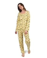 Leveret Women's Matching Family Two-Piece Cotton Long Sleeve Loose Fit Pajamas