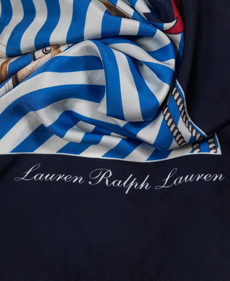 Lauren Ralph Lauren Striped Nautical Flag Square Scarf