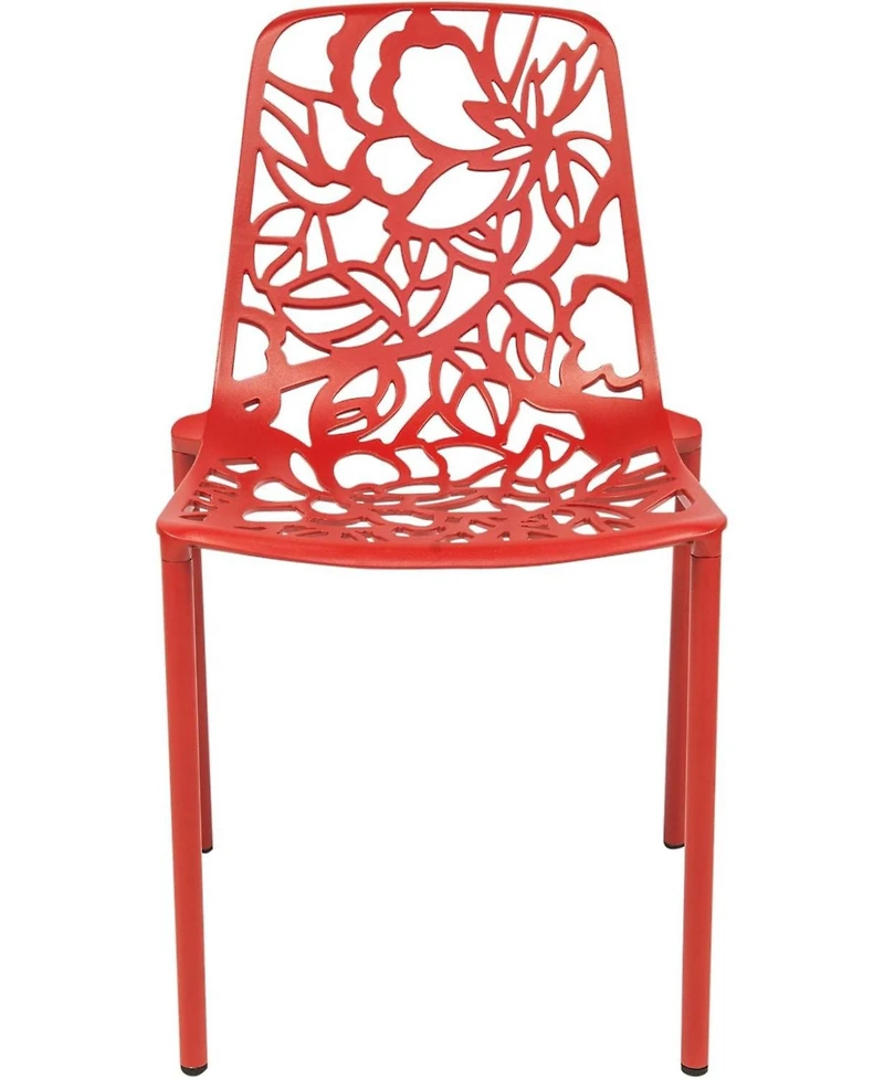 LeisureMod Modern Devon Aluminum Chair, Set of 4