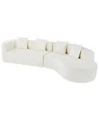 Streamdale Furniture Modern Curved Sectional Sofa with Pillows