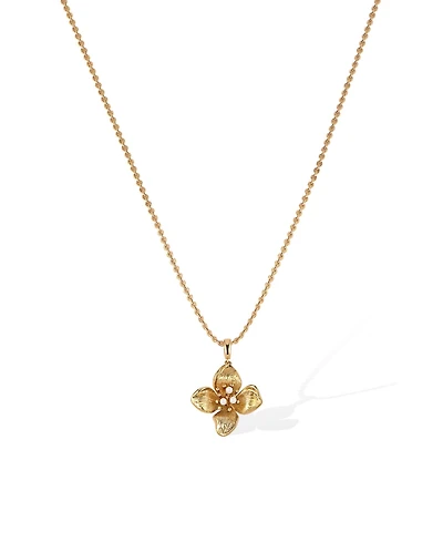 Rc Retro Chic Iris Blossom Pendant Neckalce