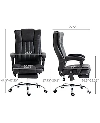 Boyel Living Massage Office Chair High Back Reclining Desk with Heating