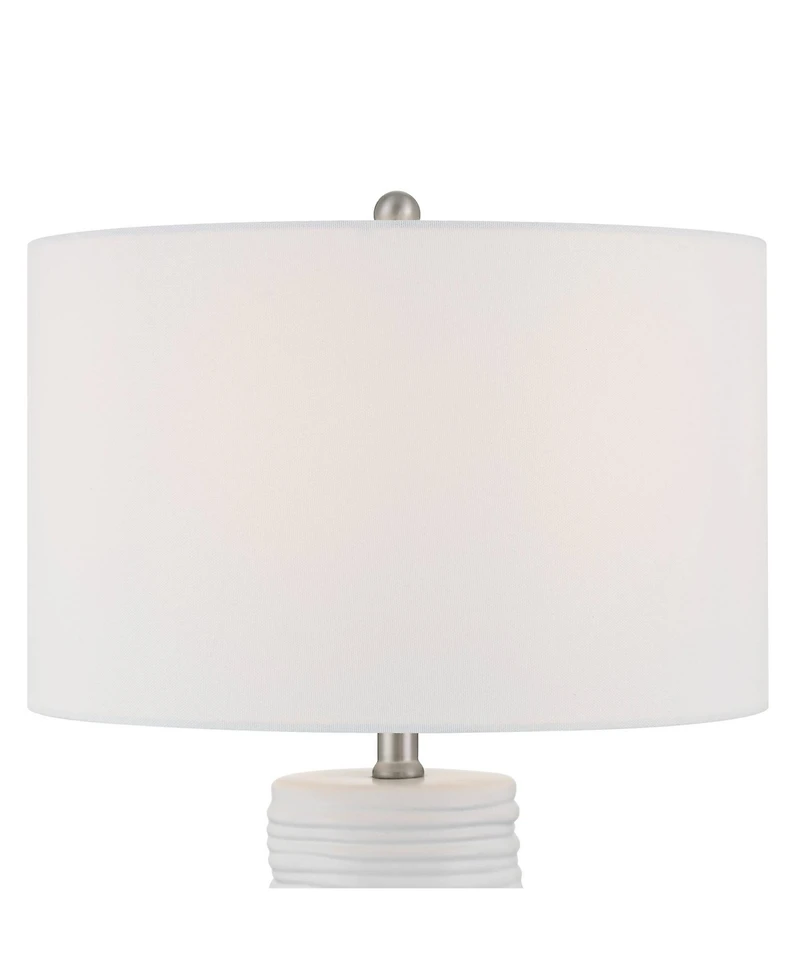 360 Lighting Contours 27 1/2" High Modern White Ceramic 3-Way Table Lamp