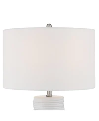 360 Lighting Contours 27 1/2" High Modern White Ceramic 3-Way Table Lamp