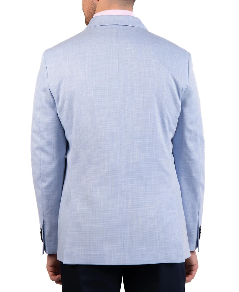 Tailorbyrd Men's Double-Breasted Textured Slub Sport Coat