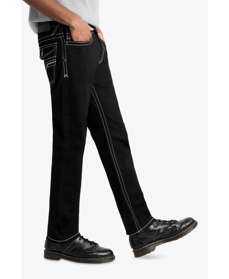Cultura Men's Saddle Stitch Color Denim With Flap Pocket
