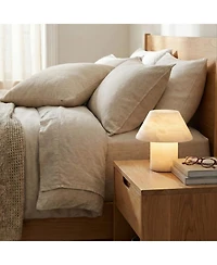 Brightech Alora Solid Alabaster Led Table Lamp with Empire Shade