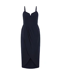 City Chic Women's Sassy Flex Fit Tulip V Dress