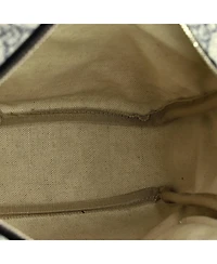 Pre-Owned Gucci Medium Front Zip Messenger Gg Coated Canvas