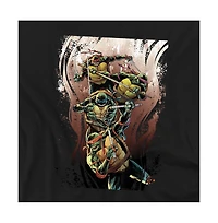 Logovision Men's Tmnt Earthy Rainbow Warriors T-Shirt