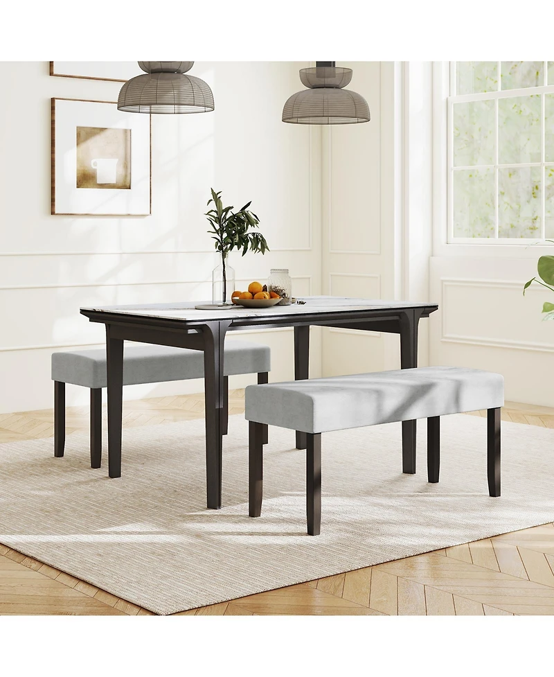 Slickblue Padded Entryway Bench for Bedroom and Living Room