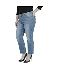 Standards & Practices Women's Raw Hem Boyfriend Jeans
