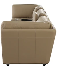 Versa 5-Pc. Leather Sofa with 2 Consoles