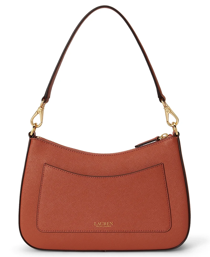 Lauren Ralph Lauren Danni Small Crosshatch Leather Slim Shoulder Handbag