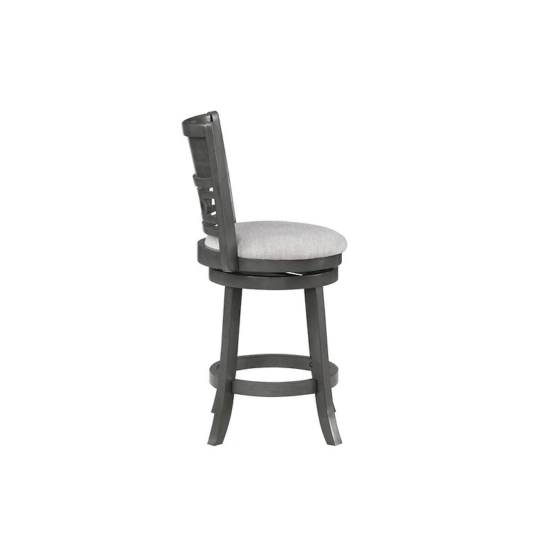New Classic Furniture Gia 24" Solid Wood Swivel Counter Stool with Fabric Seat