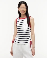 Tommy Hilfiger Women's Tie-Detail Sleeveless Cotton Top
