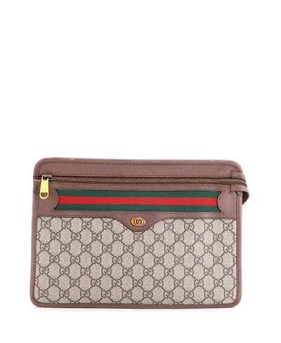 Pre-Owned Gucci Small Ophidia Documents Holder Gg Coated Canvas