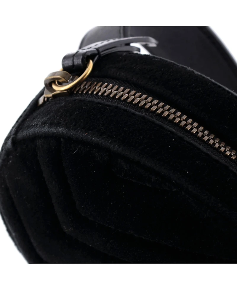 Pre-Owned Gucci Gg Marmont Belt Bag Matelasse Velvet