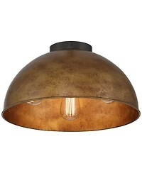 Possini Euro Design Possini Euro Julian 16 Wide Rustic Bronze 3-Light Ceiling Light