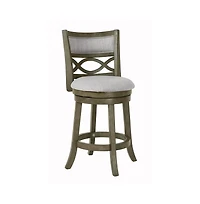 New Classic Furniture Manchester Wood Swivel Counter Stool With Fabric Seat (Set of 2