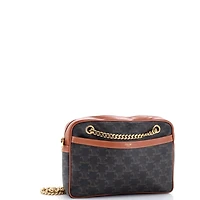 Pre-Owned Celine Small Patapans Bag Triomphe Coated Canvas