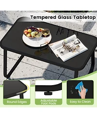 Sugift 4 Pcs Patio Furniture Set Outdoor Rocker Chair Conversation Set