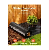 Sugift 10 x 100 feet 6 Mil Heavy Duty Plastic Sheeting Roll Vapor Barrier