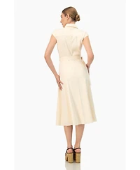 Ivonne Women's Midi Wide Shirt Dress