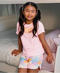 Lands' End Big Girls Short Sleeve Tee and Shorts Pajama Set