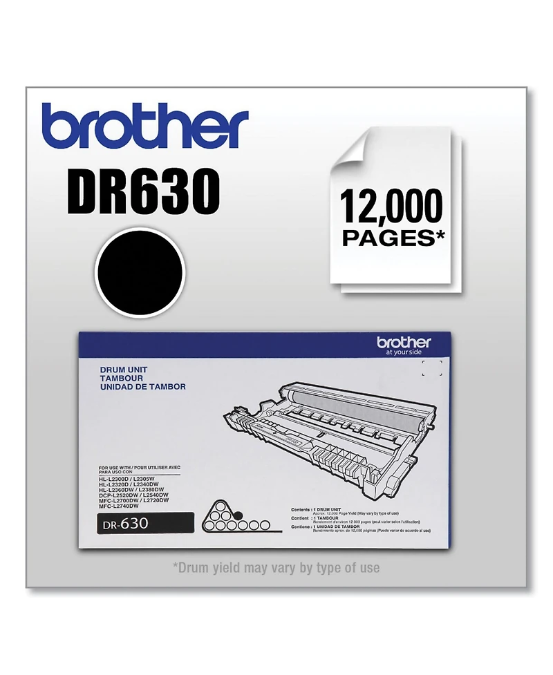 Brother DR630 12,000 Page-Yield Drum Unit