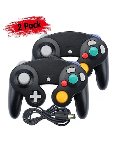 ECHTPeak Ngc Gc Controller Classic Wired Gamepad Joystick for Gamecube Wii Game Console (2 Pack)