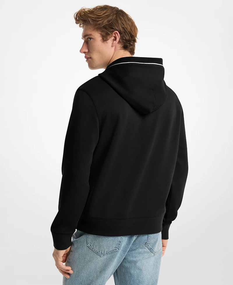 Michael Kors Men's Ribbed Logo Pull-On Hoodie